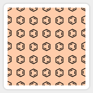 Benzene Ring Chemistry Pattern Sticker